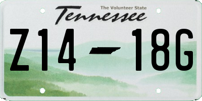 TN license plate Z1418G