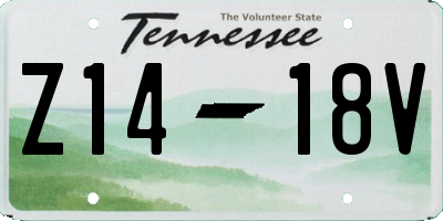 TN license plate Z1418V