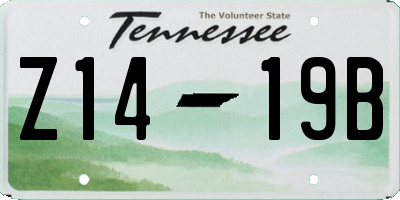 TN license plate Z1419B