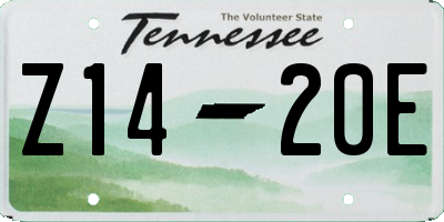 TN license plate Z1420E