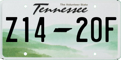 TN license plate Z1420F