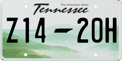 TN license plate Z1420H