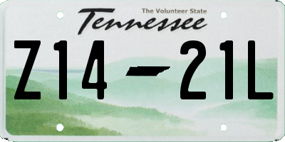 TN license plate Z1421L
