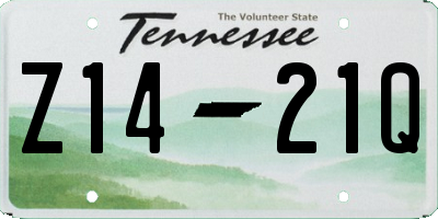TN license plate Z1421Q