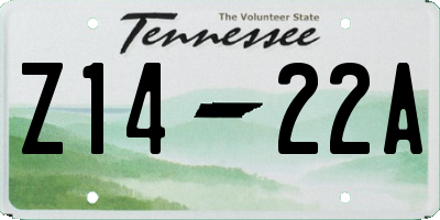 TN license plate Z1422A