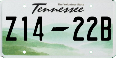 TN license plate Z1422B