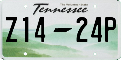 TN license plate Z1424P
