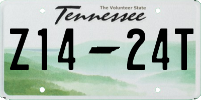 TN license plate Z1424T