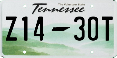 TN license plate Z1430T