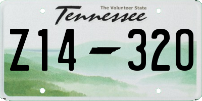 TN license plate Z1432O