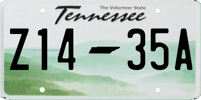 TN license plate Z1435A