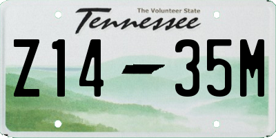 TN license plate Z1435M