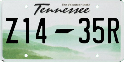 TN license plate Z1435R