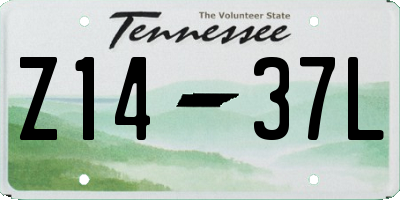 TN license plate Z1437L