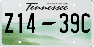 TN license plate Z1439C