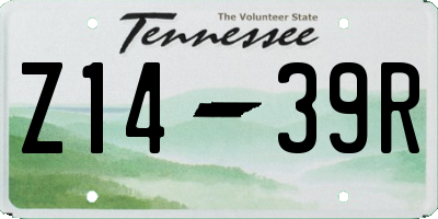 TN license plate Z1439R