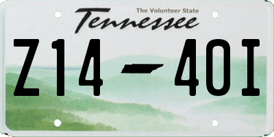 TN license plate Z1440I