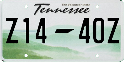 TN license plate Z1440Z