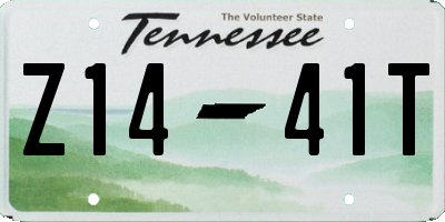 TN license plate Z1441T