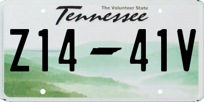 TN license plate Z1441V