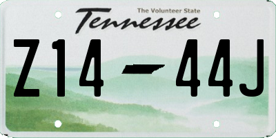 TN license plate Z1444J