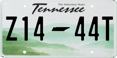 TN license plate Z1444T