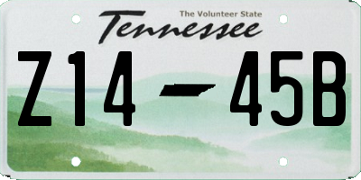 TN license plate Z1445B