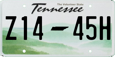 TN license plate Z1445H