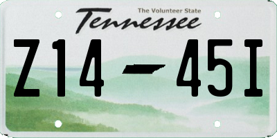 TN license plate Z1445I