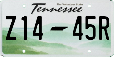 TN license plate Z1445R