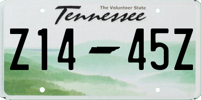 TN license plate Z1445Z