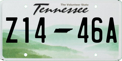 TN license plate Z1446A