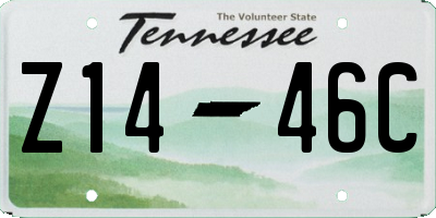 TN license plate Z1446C