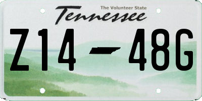 TN license plate Z1448G