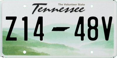 TN license plate Z1448V