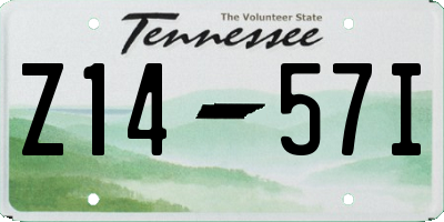 TN license plate Z1457I