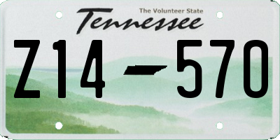 TN license plate Z1457O
