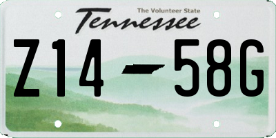 TN license plate Z1458G