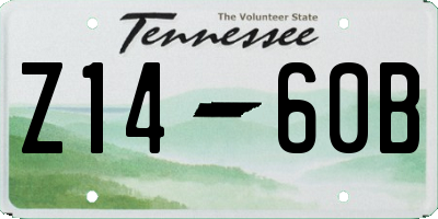 TN license plate Z1460B