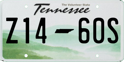 TN license plate Z1460S