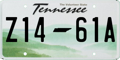 TN license plate Z1461A
