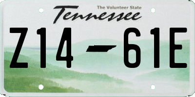 TN license plate Z1461E