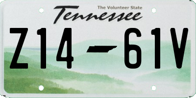 TN license plate Z1461V
