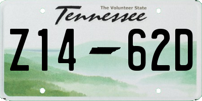 TN license plate Z1462D