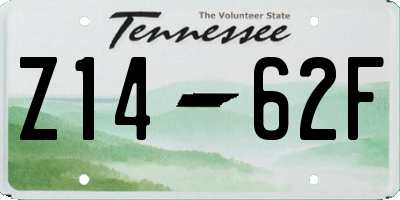 TN license plate Z1462F