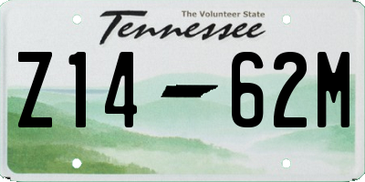 TN license plate Z1462M