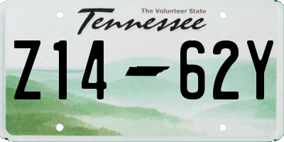 TN license plate Z1462Y