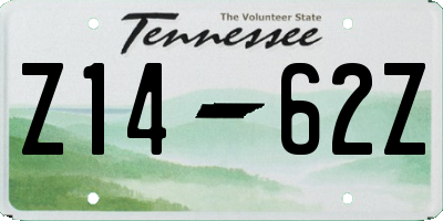 TN license plate Z1462Z