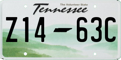 TN license plate Z1463C
