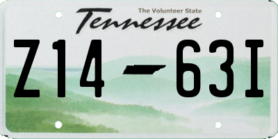 TN license plate Z1463I